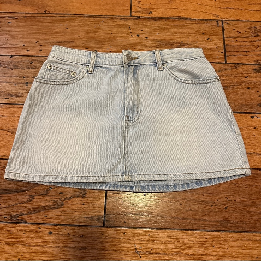 Glassons Light Blue Denim Mini Skirt